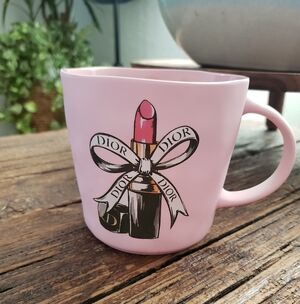 Dior Pink Lipstick Motif Mug